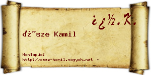 Ősze Kamil névjegykártya